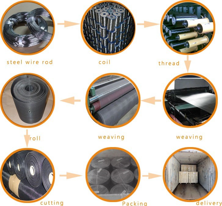 Black Wire Cloth/Low Carbon Steel Mesh/Mild Steel Mesh