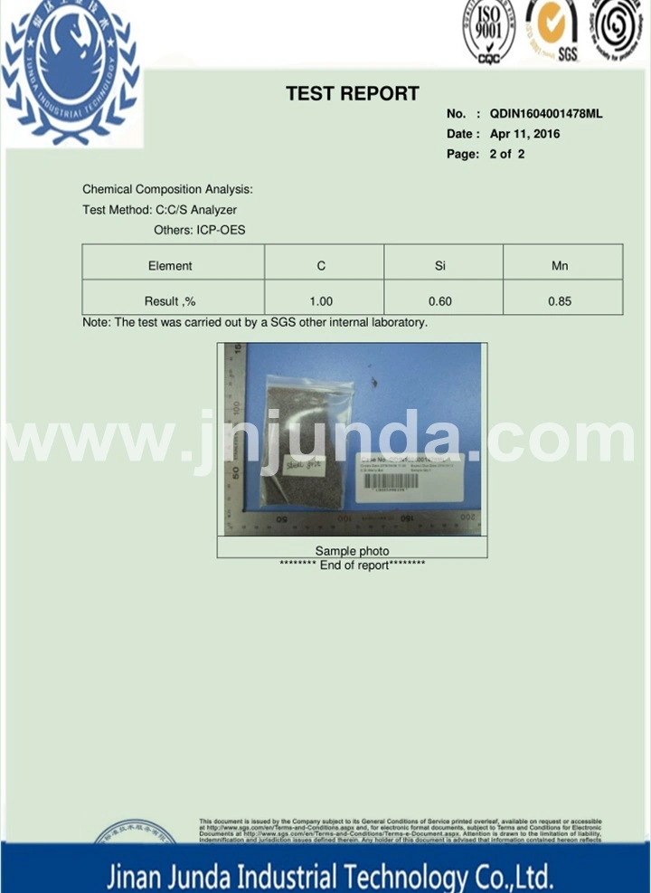 Abrasive/Steel Grit/Cut Wire Shot/Stainless Cut Wire Shot/Stainless Steel Wire for Sandblasting