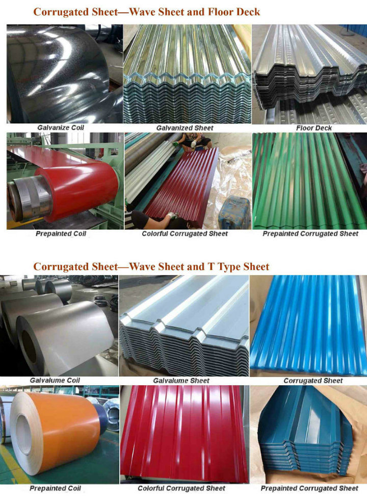Roof Title Thin Plate Galvanized Corrugated Steel Sheet