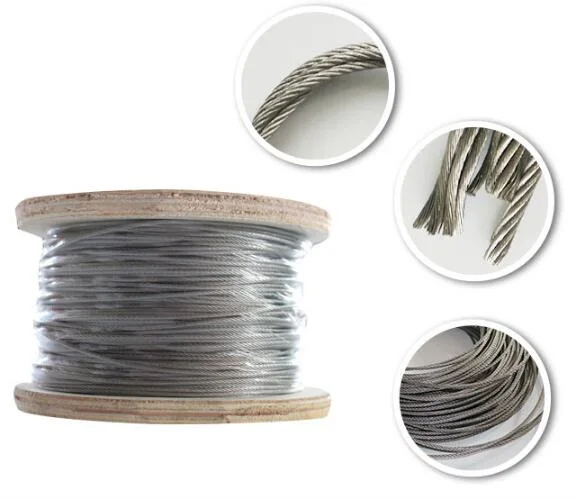 Nylon Coated Rope 316 Stainless Steel Wire Rope 7X7 Diameter 1.8 mm