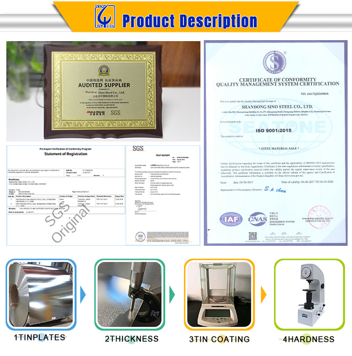 SPCC Electrolytic Tinplate Tin Free Steel Sheet