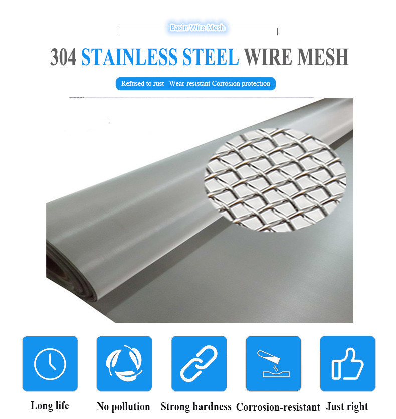 100mesh to 200mesh Weaven/Welded Plain Stainless Steel Wire Mesh