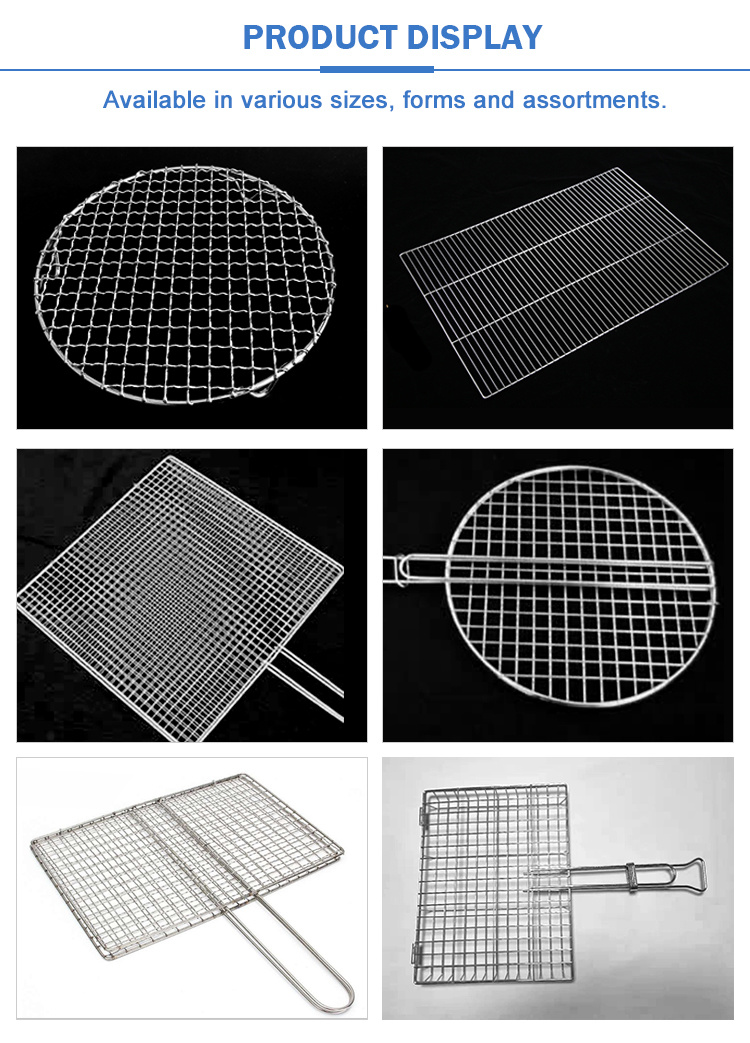 BBQ Grill Mesh Stainless Steel Barbecue BBQ Grill Wire Mesh