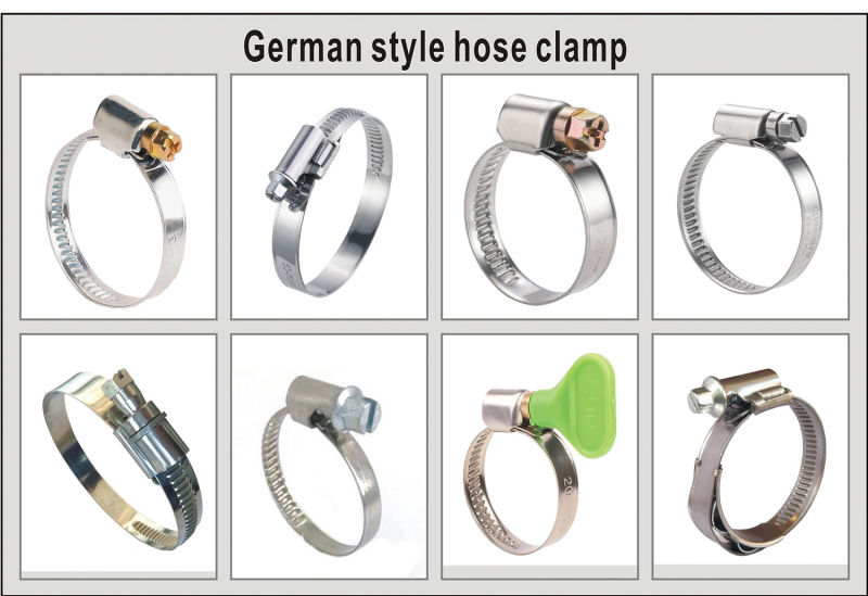German Type Stainless Steel Hose Pipe Clamp