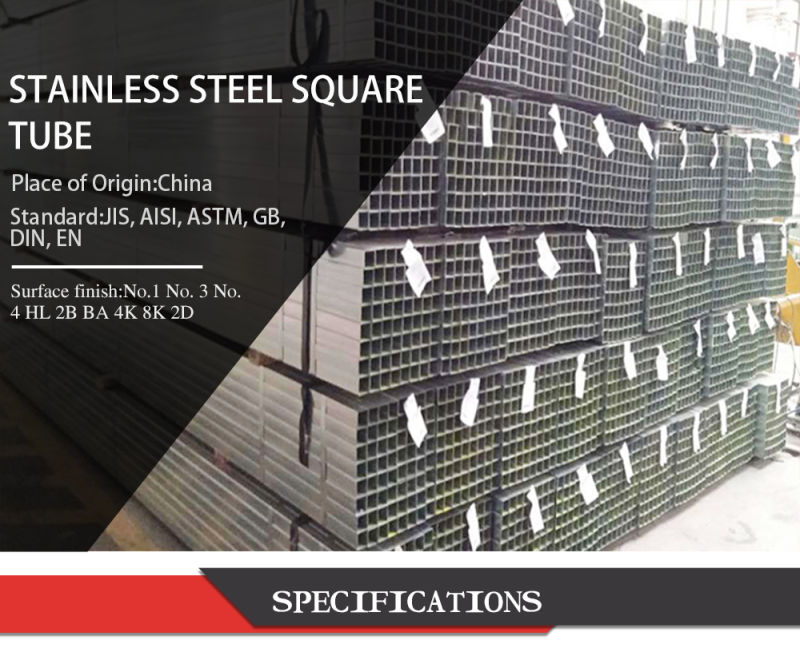 304 Stainless Steel Square Pipe Ss Rectangular Tube