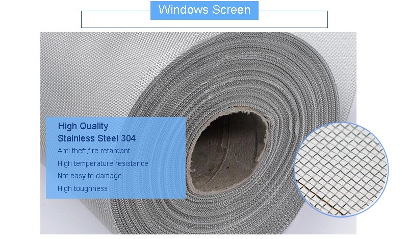 Stainless Steel Wire Mesh Window Screen Anti-Mosuqito Wire Mesh