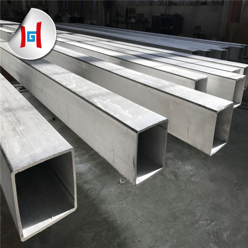 Decorative Mirrored Square Stainless Steel Pipe 600grit Welded Stainless Steel Pipe