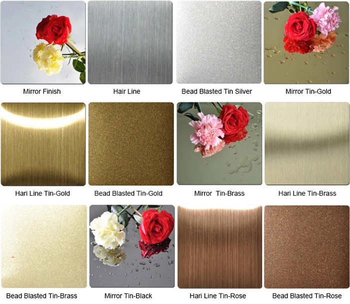 304L 430 Stainless Steel Sheet Rose Gold Hairline Stainless Steel Sheet
