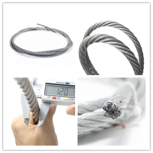 304 / 316 Stainless Steel Wire Rope Price Full Specification Lifting Cable Wire Rope 12mm16mm Diameter