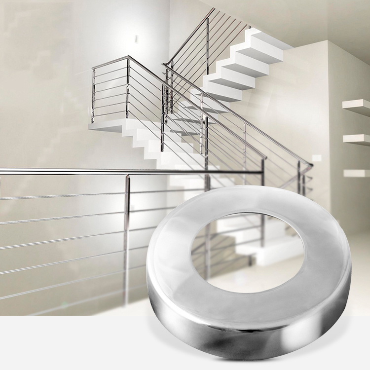 Stainless Steel Balustrade / Baluster Fitting / Round Base Plate Cover