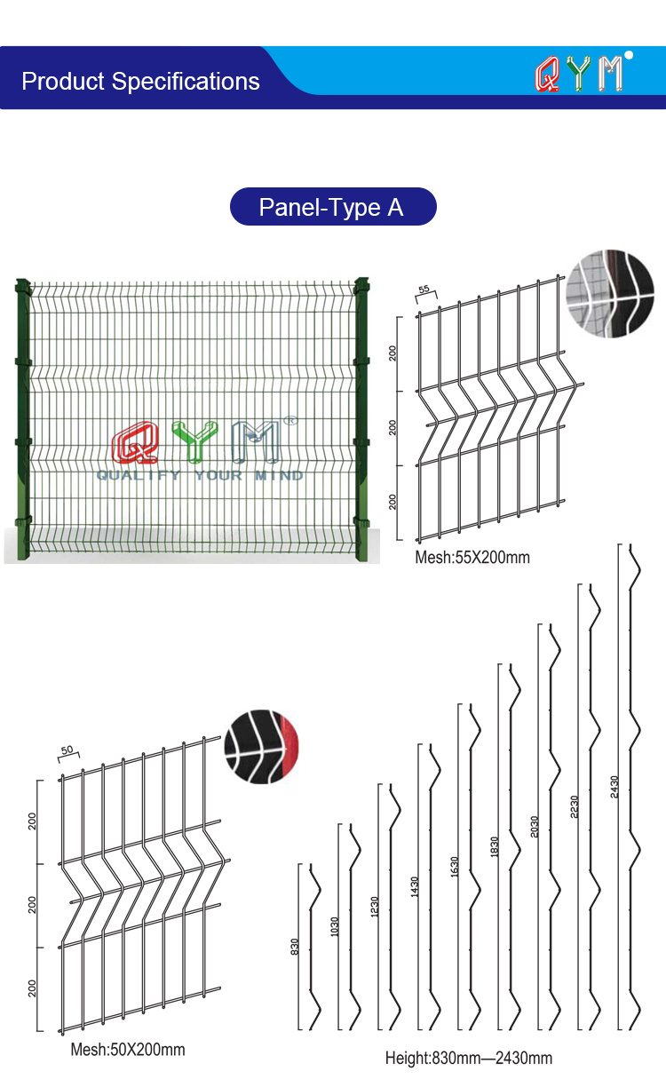 Curved Welded Wire Mesh Fence/ Welded Wire Mesh Fence