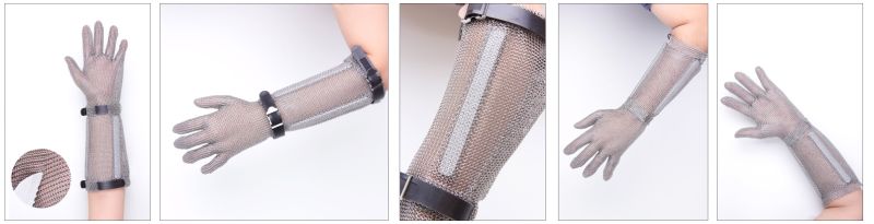 Stainless Steel Chainmail Long Glove/ Stainless Steel Metal Mesh Glove
