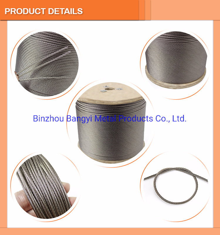 Stainless Steel Wire Rope 304 7*7 Wire Rope