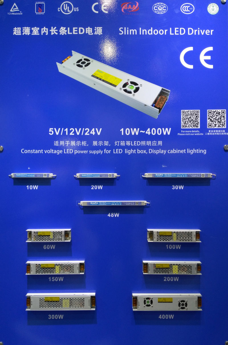 48W 24V Ultra-Thin Slim LED Power Supply for Light Box