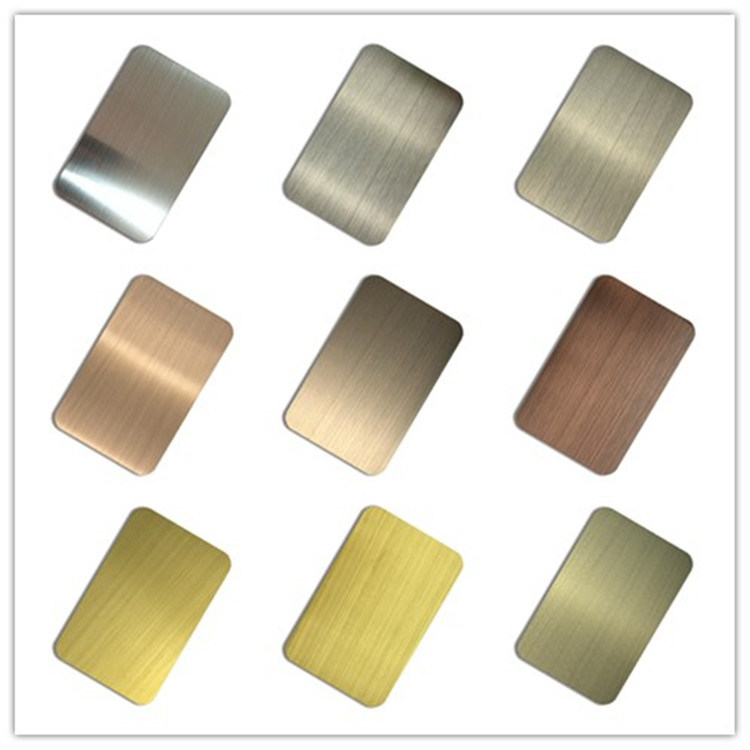 304 Cr Stainless Steel Sheet Brushed Gold Champagne Colored