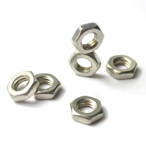 Stainless Steel Thin Hexagon Nuts Jam Thin Nut Half Nut M3 to M8 Metric Qty