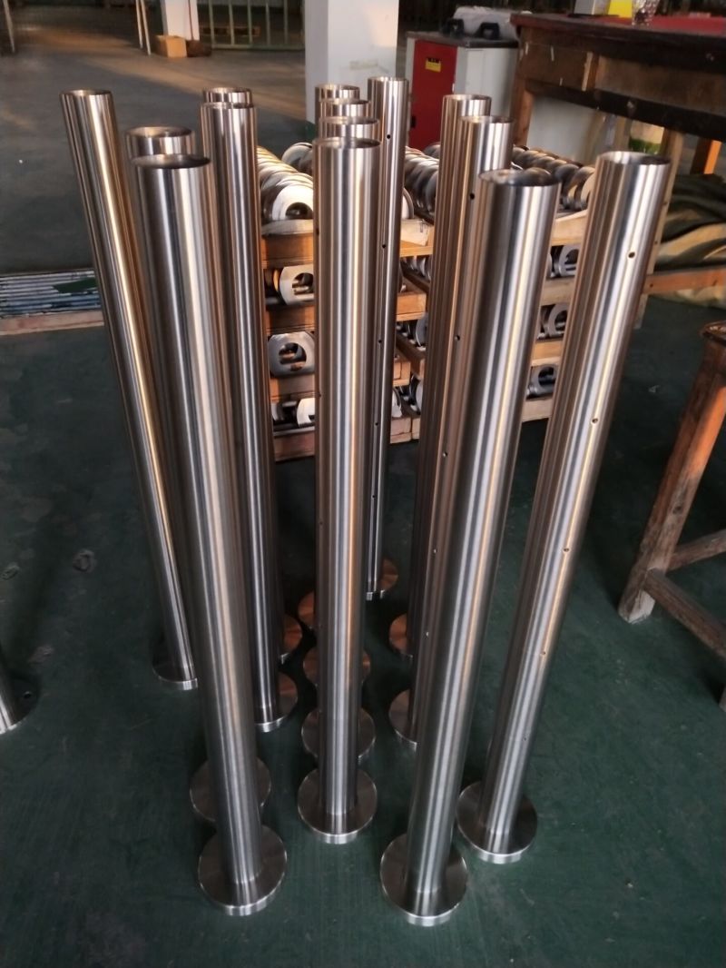 304 Stainless Steel Square Tube Fence Post for 40*50mm Glass Clamp