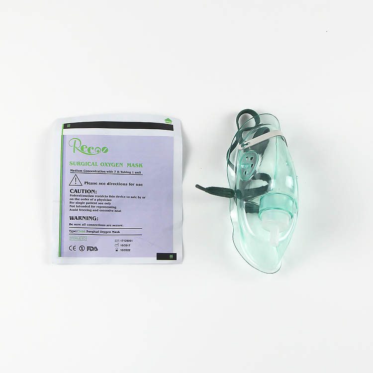 China Supplier PVC Disposable Oxygen Mask with Tubes