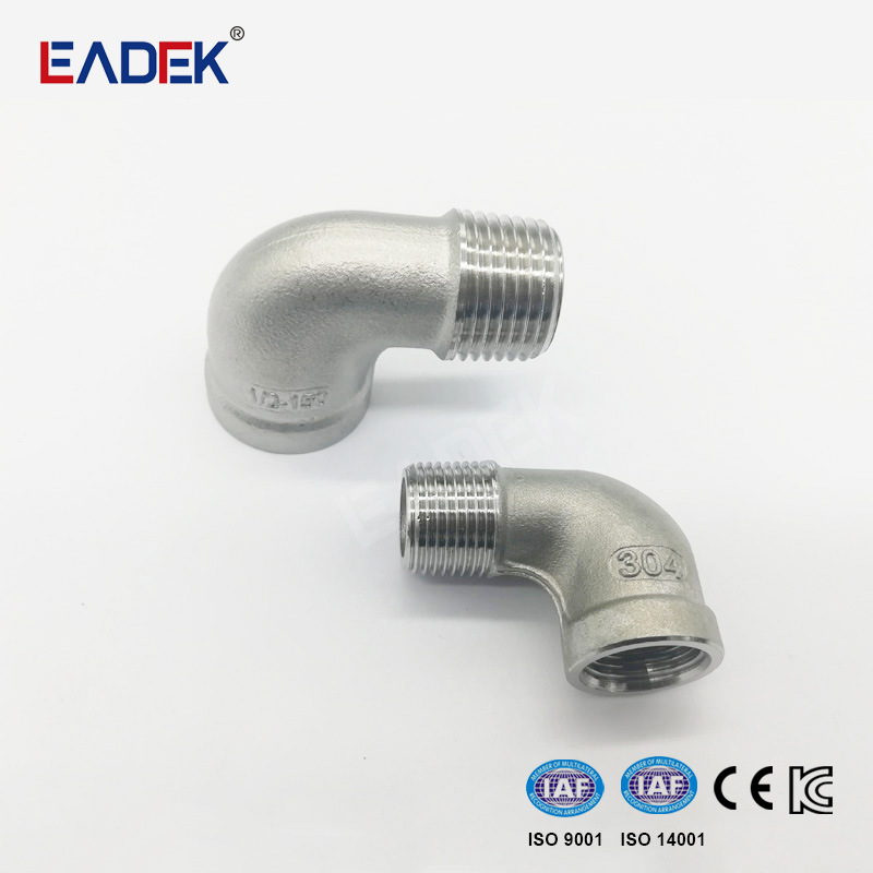 Ss Stainless Steel Threaded Pipe Fitting 90 Degree Street Elbow