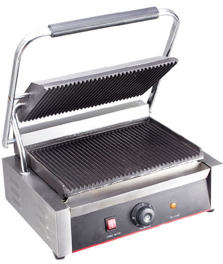Stainless Steel Single Plate Panini Grill