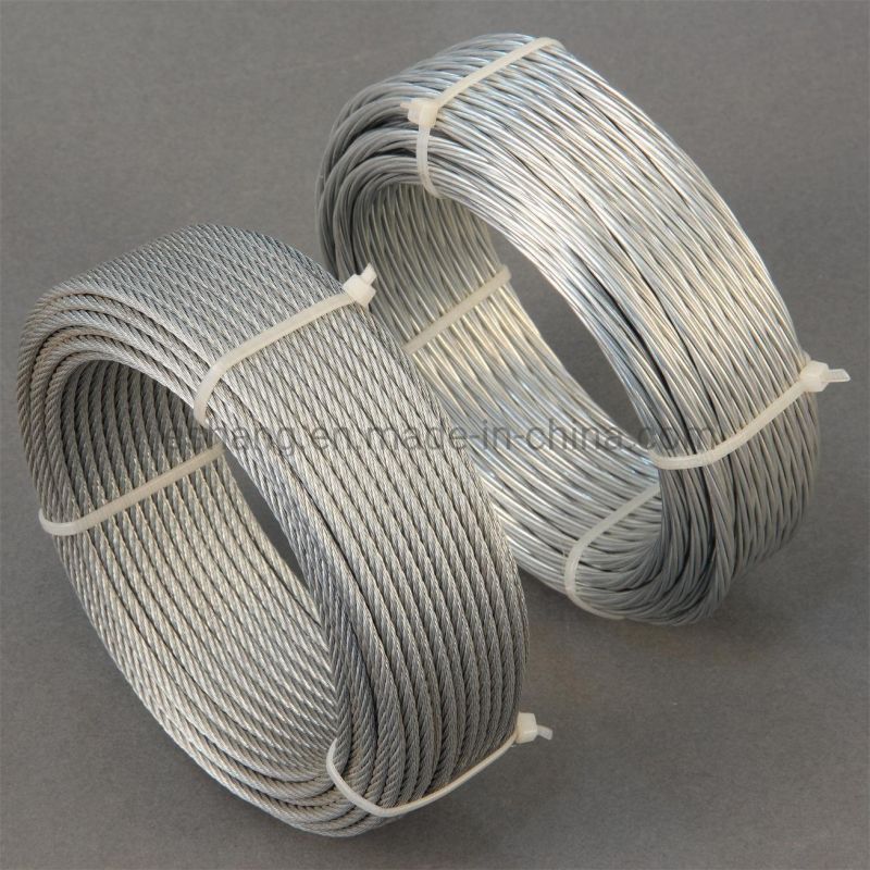 China Factory Black Strand Wire/Galvanized Strand Wire/Stainless Steel Strand Wire