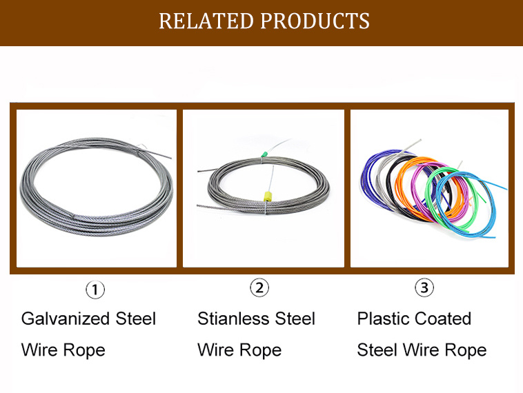 7*7 1*7 Stainless Teel Wire Rope 5mm 6mm Wire Mesh