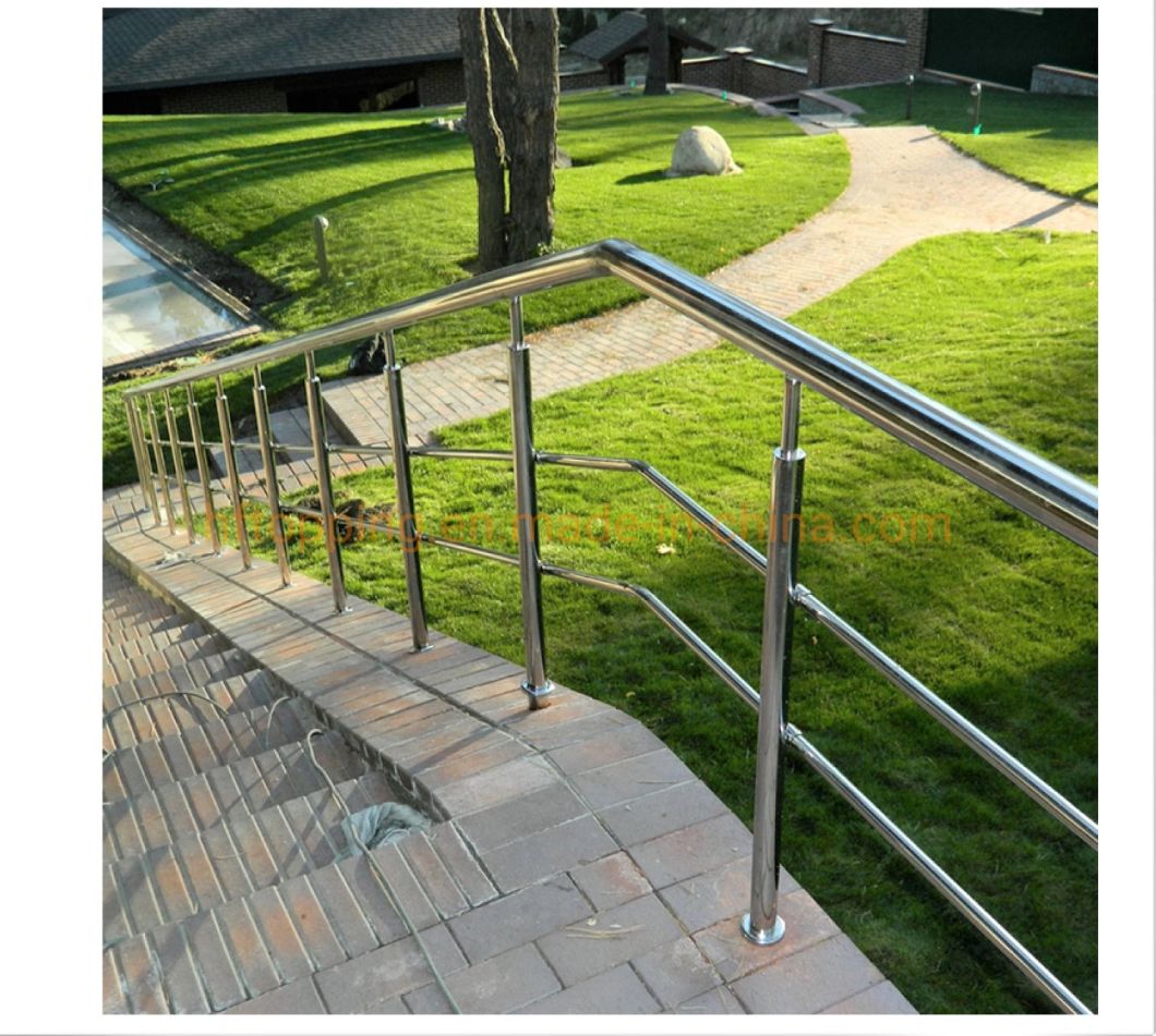 Stainless Steel Balustrade / Railing / Handrail Stainless Steel Post with Steel Rod/Bar