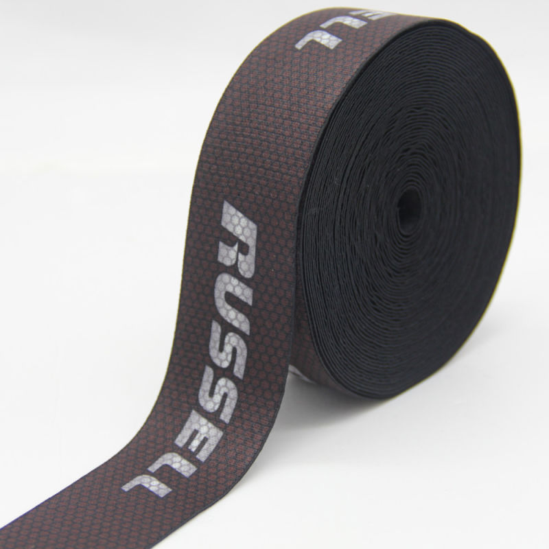 Fashion Printing Elastic Webbing, Polyester / Nylon / PP Elastic Webbing for Belt