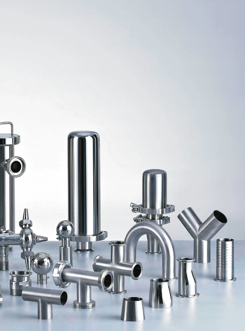 Welded/Tri-Clamp/Threaded Connection, Sanitary Stainless Steel Pipe Fittings