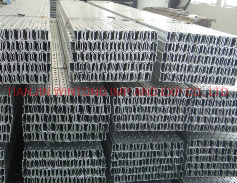 Slotted Galvanized Stainless Steel Unistrut Cold Rolled Profile C Channel