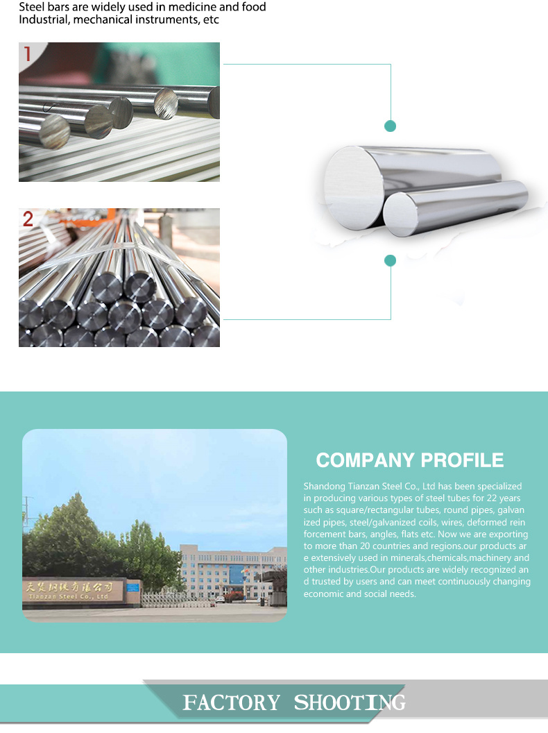 Hot Rolled 304 303 Stainless Steel Round Steel Bars