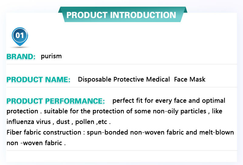 Disposable Non-Woven 3ply Medical Face Mask Lowest Price Factory Price Manufacture Price