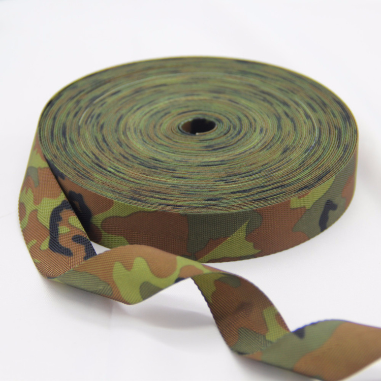 Military Camouflage Webbing, Polyester/PP Webbing 24mm
