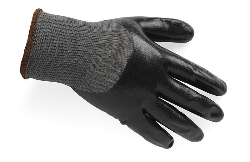 Seamless Nylon Knitted Gloves Coated Nitrile Work Gloves