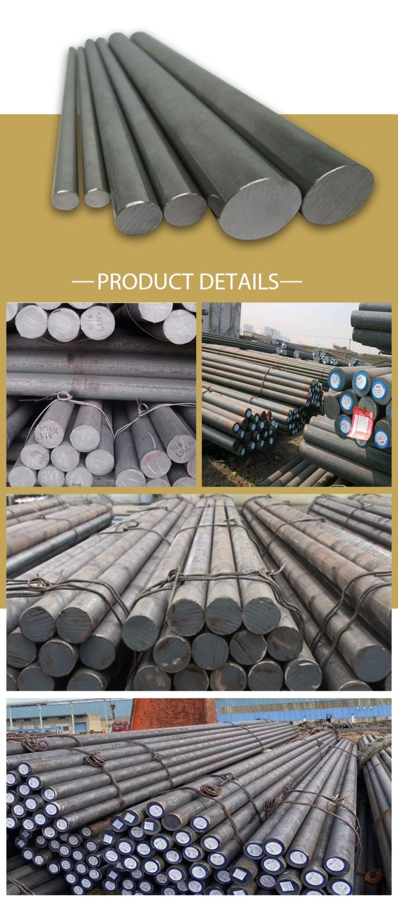 Hot Rolled/Cold Drawn Steel Bar Carbon Steel Round/Square Bar