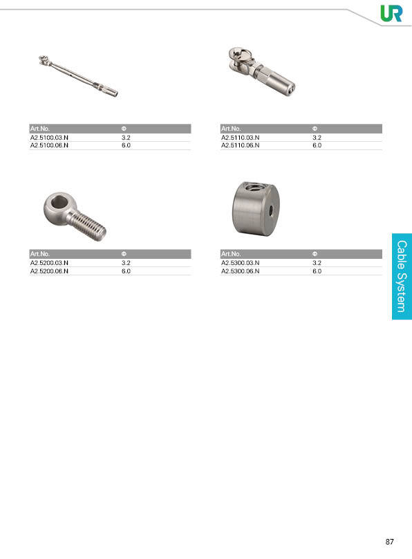 Stainless Steel Post Wire Rope Handrail Fittings