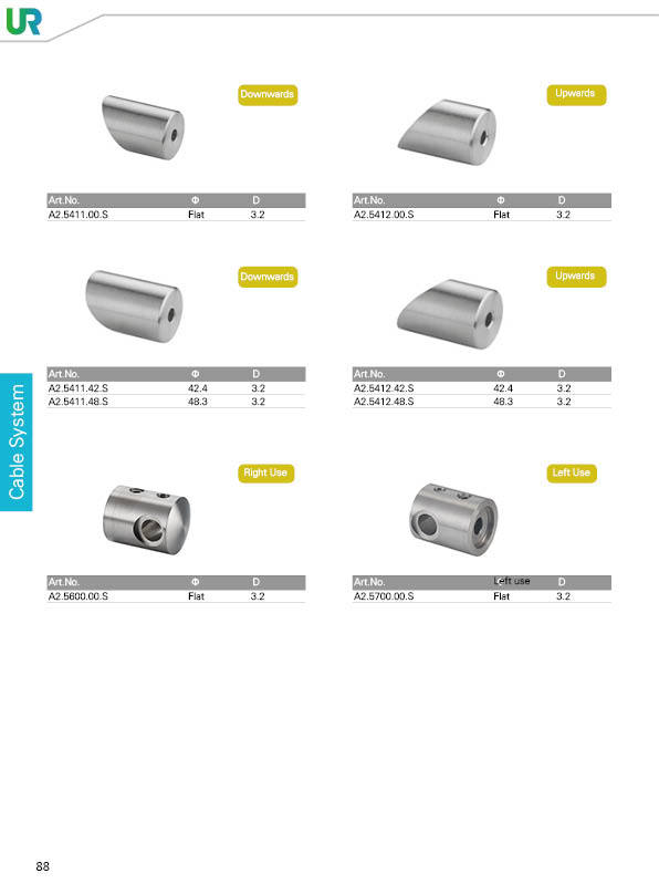 Stainless Steel Handrail Wire Rope Holder Stainless Steel Balustrade Stainless Steel Handrail Stainless Steel Stairs