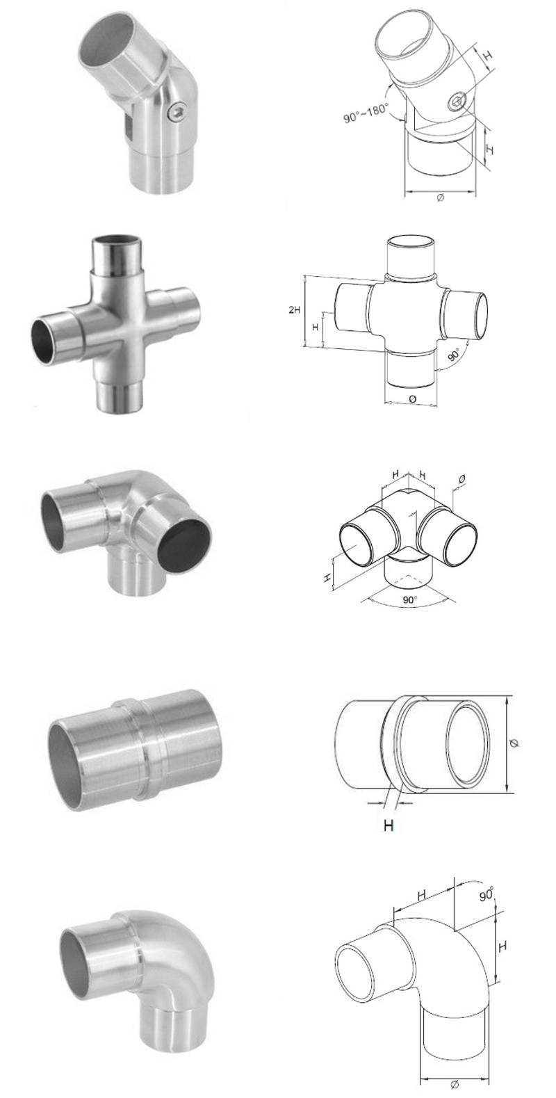 Chinese Suppliers Flush Joiner for Stainless Steel Pipe Fittings