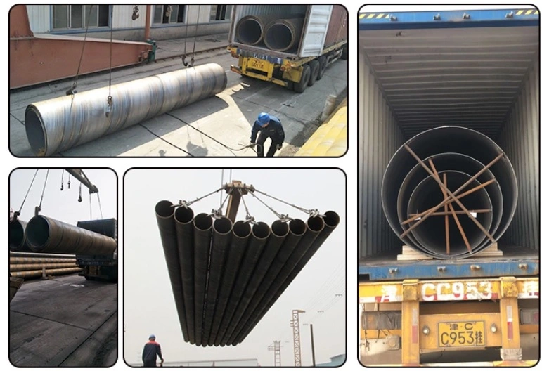 600mm Diameter Drainage Steel Pipe SSAW Spiral Welded Steel Line Pipe and Oil Pipeline