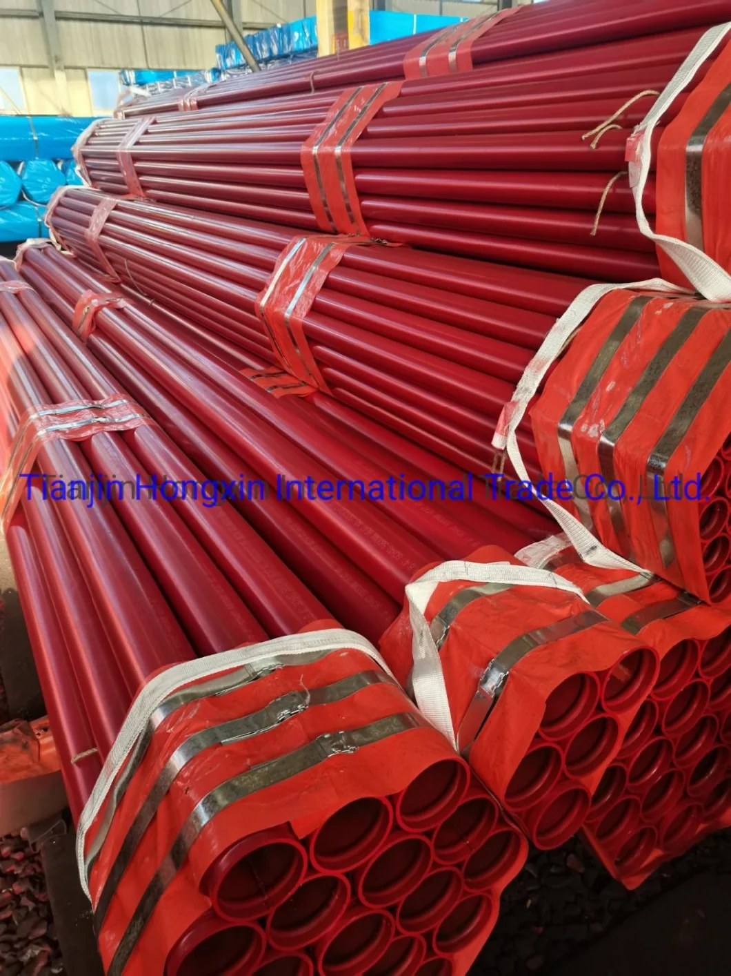BS 1387/ASTM a 53 Steel Pipe/Fire Fire Fighting Steel Pipes/Zinc Pipe Price/ERW Steel Pipe/4 Inch Red Steel Pipe/Grooved End Steel Pipe/Galvanized Steel Pipe