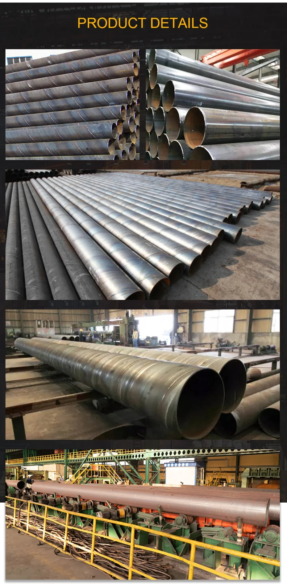 API 5CT SSAW LSAW Mild Carbon Spiral Welded Steel Pipe