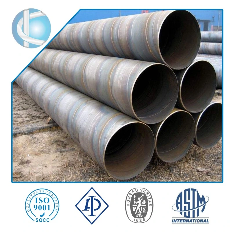 Wholesale SSAW Spiral Welded Steel Pipe for Water Oil Gas Pipeline Construction