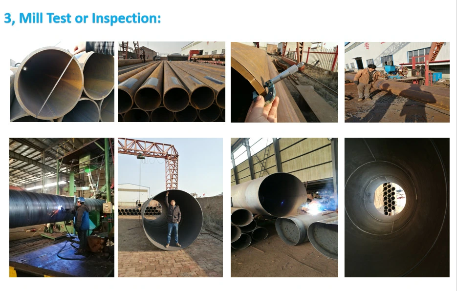 Big Diameter Long Length ASTM A252 S355jr Steel Pipe /Tubular Pile for Marine Foundation Piling Work