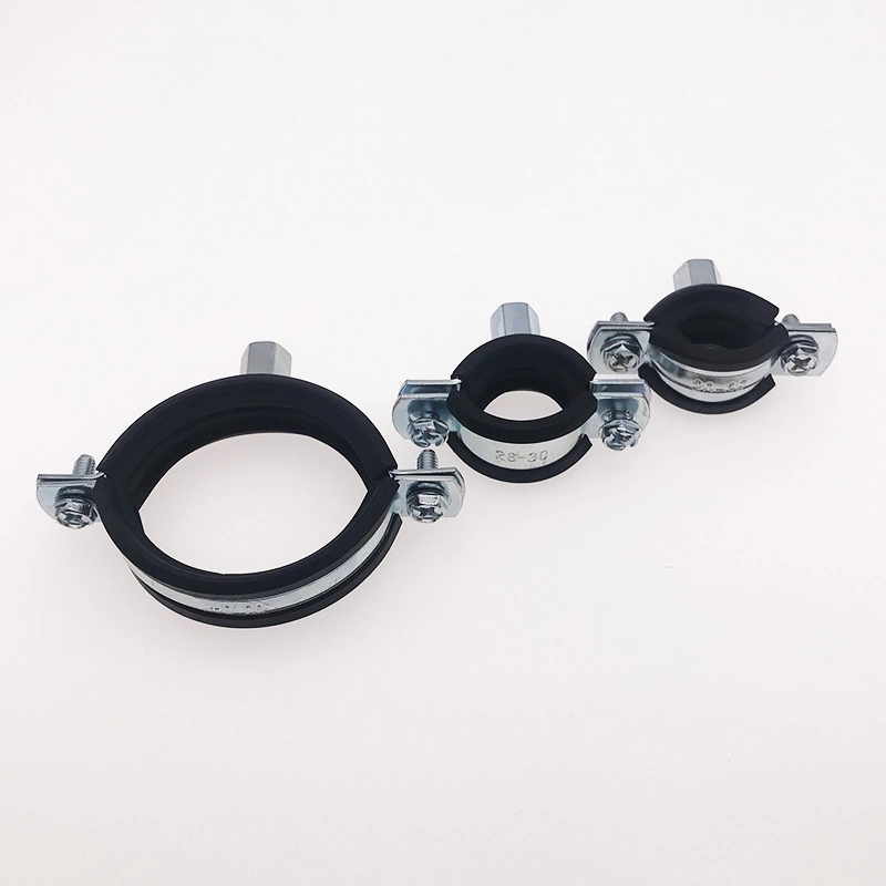 Galvanized Steel PVC Pipe Clamp with Rubber Coated Pipe Clamps