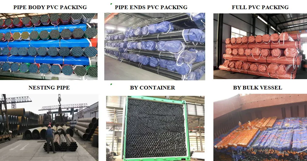 Gi Round Steel Pipe ERW Pre Galvanized Pipes