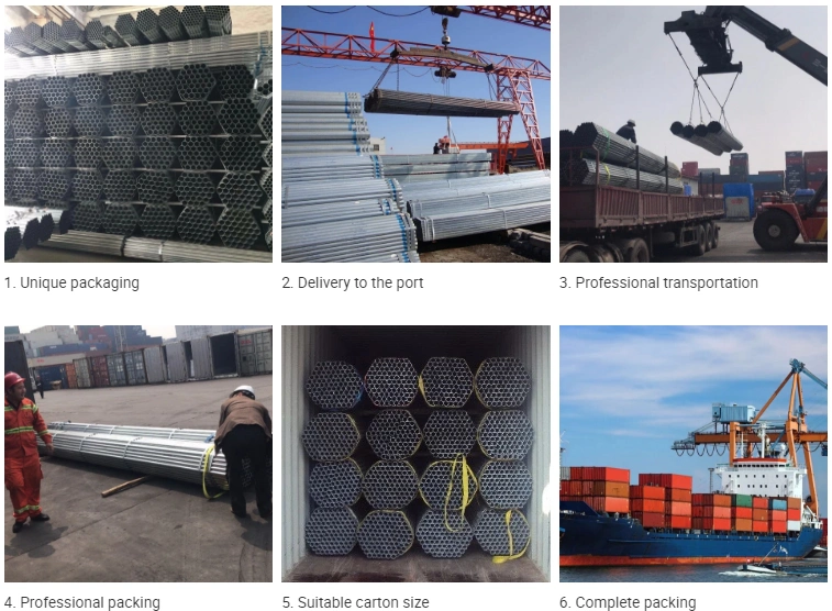 Zinc Coated Galvanized Steel Round/Square Pipe/Tube for Building Material/Trading