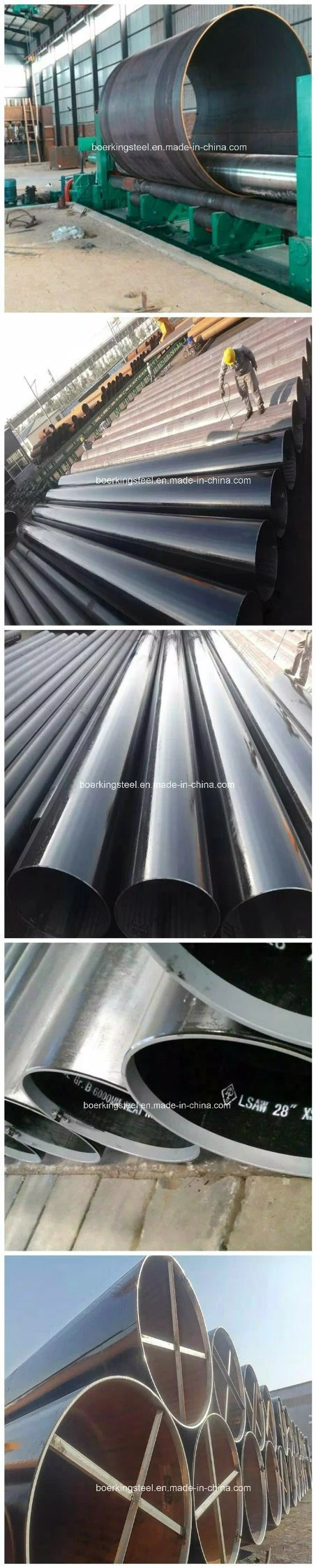 Cold Rolled API 5L Gr. B 3PE, Large Diameter Welded Round Carbon LSAW Steel Pipe for Steel Structure