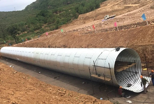Customizable Thickness Construction Building Materials Corrugated Galvanized Culvert Steel Pipe