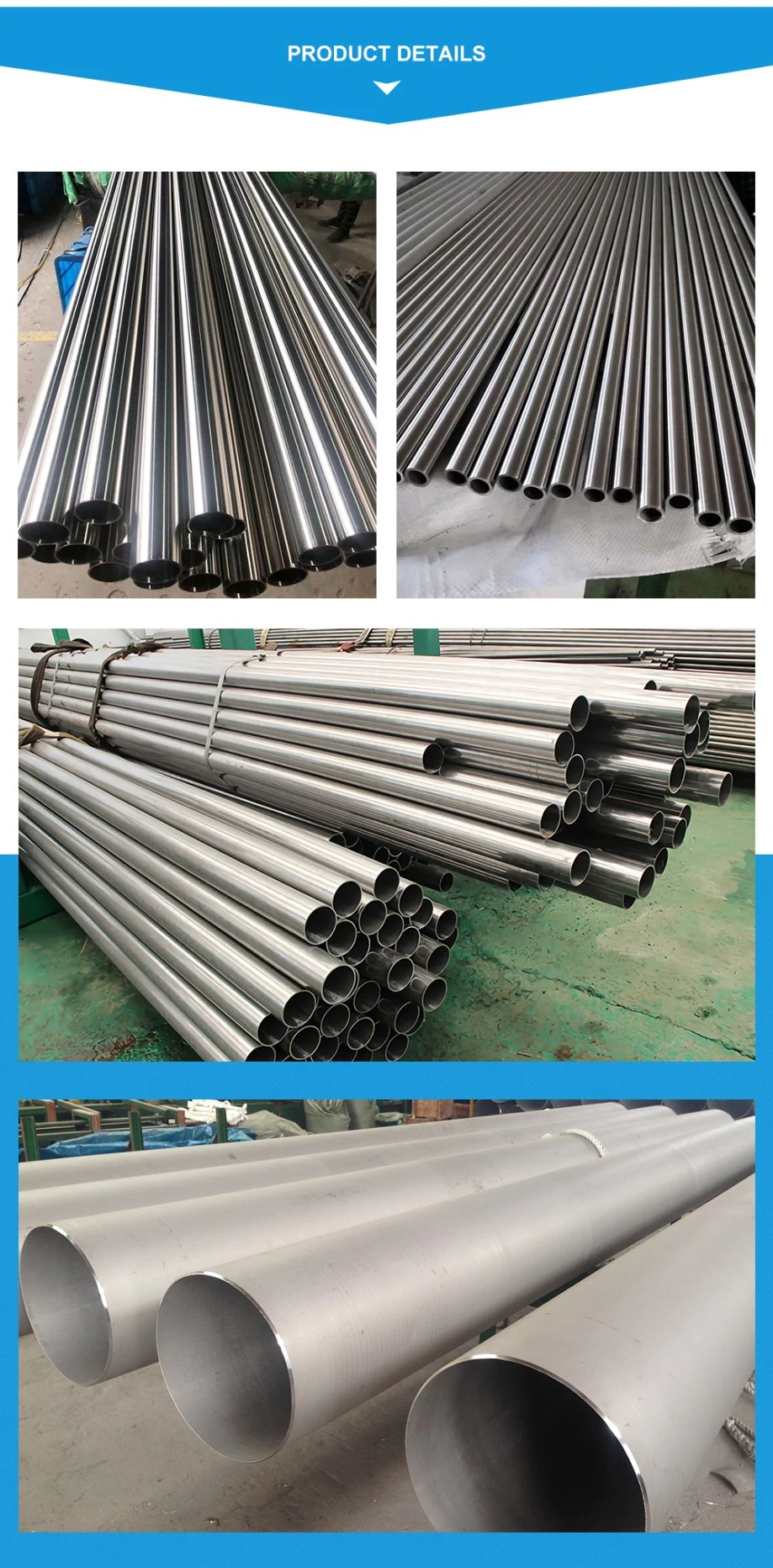 Polished Building Construction Material 321H Stainless Steel Round Pipe