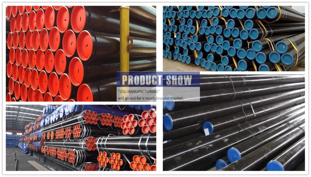 API 5L Gr. B Seamles Steel Pipe with Black Painting for Oil, Gas, Water Line Pipe